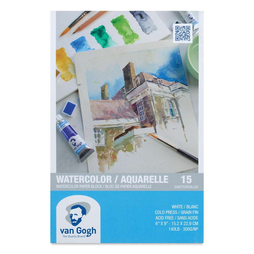 Open in modal - Van Gogh Watercolor Block - 6" x 9", front cover