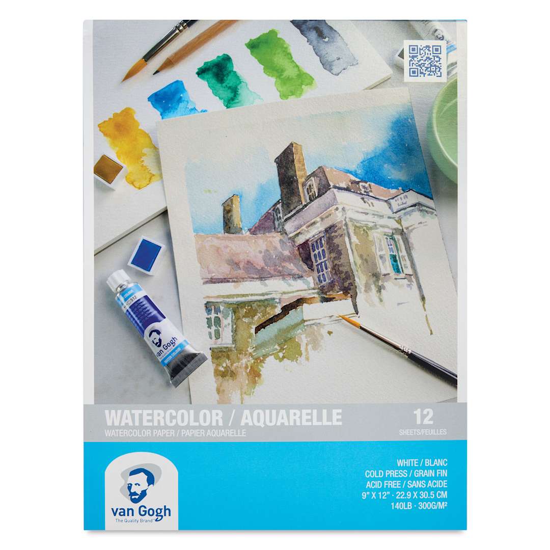 Open in modal - Van Gogh Watercolor Pad - 9" x 12", front cover