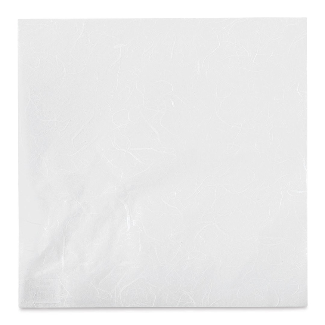 Open in modal - Black Ink Thai Unryu - White, 12" x 12"