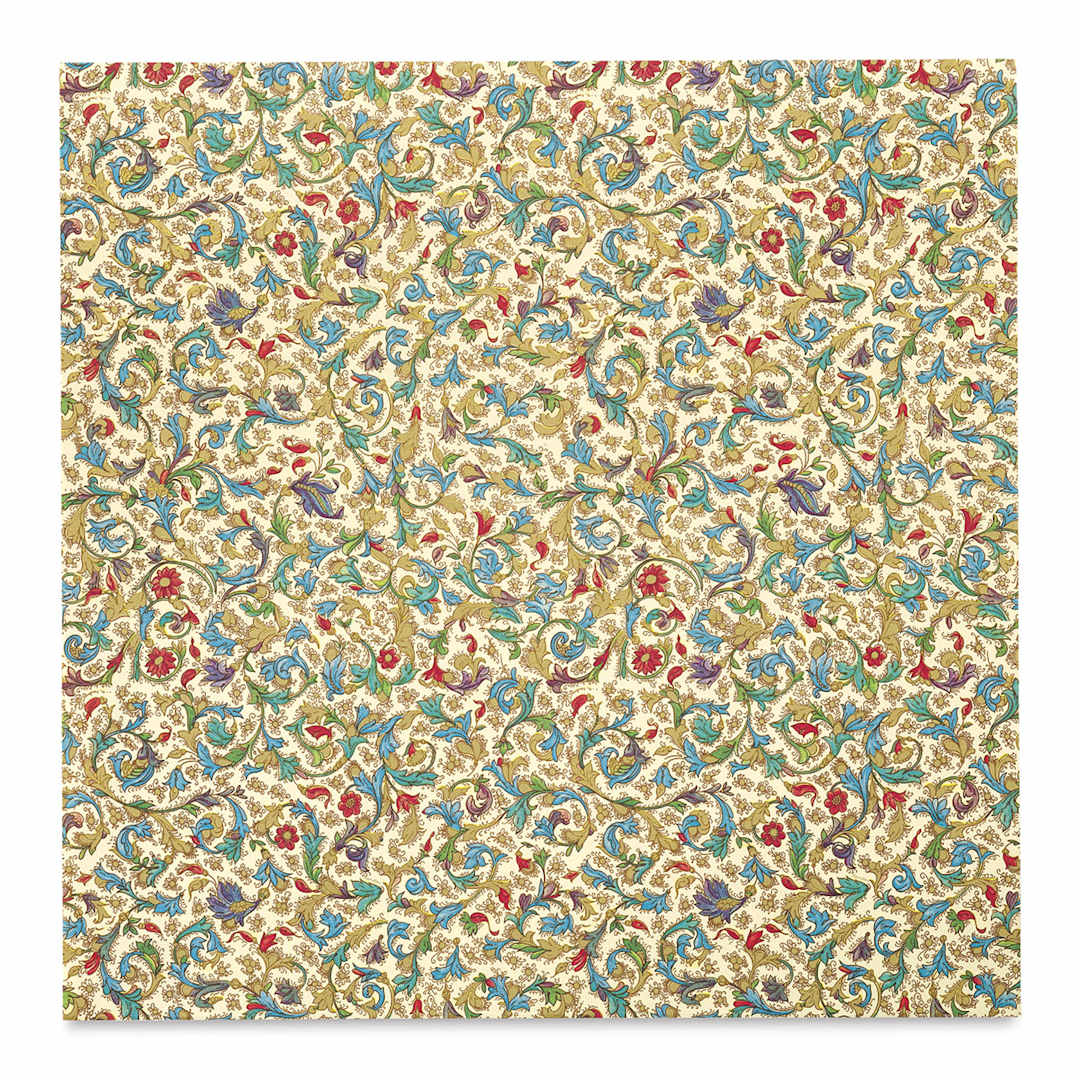 Open in modal - Black Ink Florentine Print Decorative Paper - Portofino, 12" x 12"