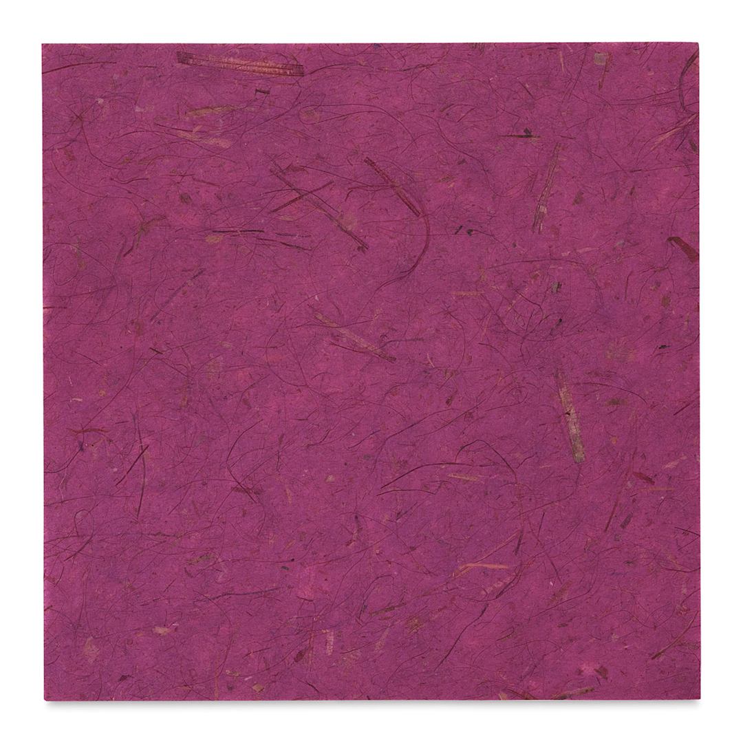 Open in modal - Black Ink Thai Banana Paper - Swatch of Boysenberry paper to show color and texture
