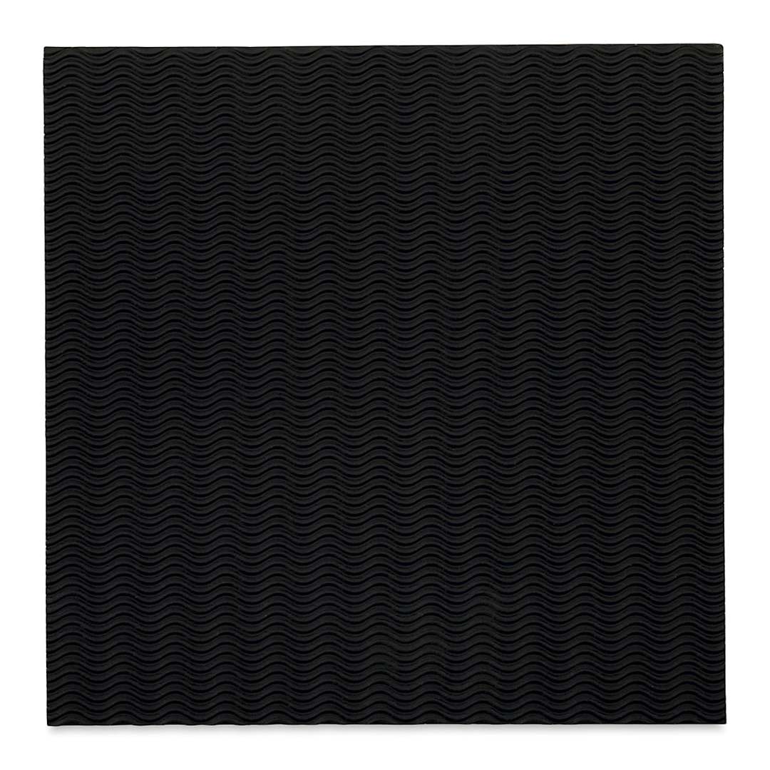 Open in modal - Corrugated Illusion Decorative Paper - Full sheet of Jet Black color shown
