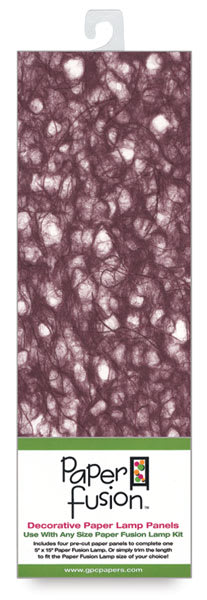 Open in modal - Paper Fusion Decorative Paper Lamp Panels - Plum Ogura Lace pattern in package