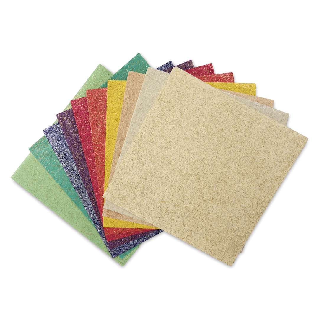 Open in modal - Lotka Origami Paper Packs - 6" x 6", Glitter, Pkg of 20 Sheets