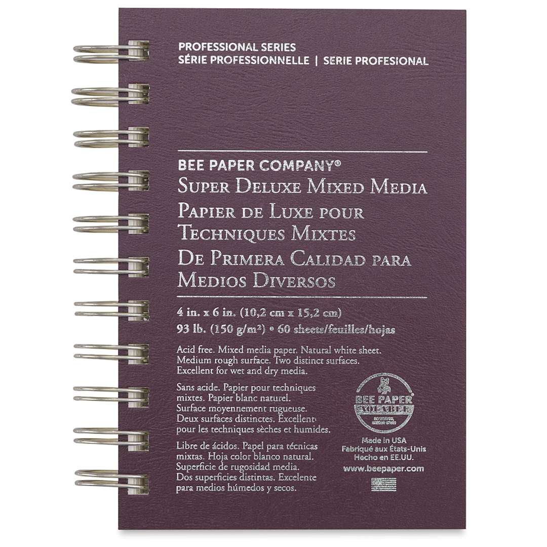 Open in modal - Bee Paper Aquabee Super Deluxe Sketchbook - 6'' x 4'', 60 Sheets