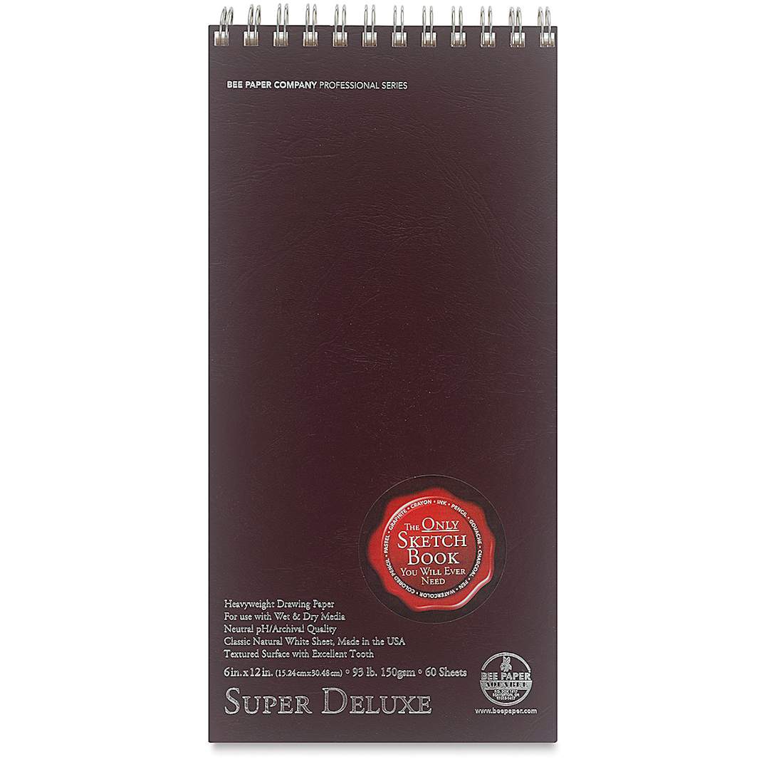 Open in modal - Bee Paper Aquabee Super Deluxe Sketchbook - 6" x 12", 60 Sheets