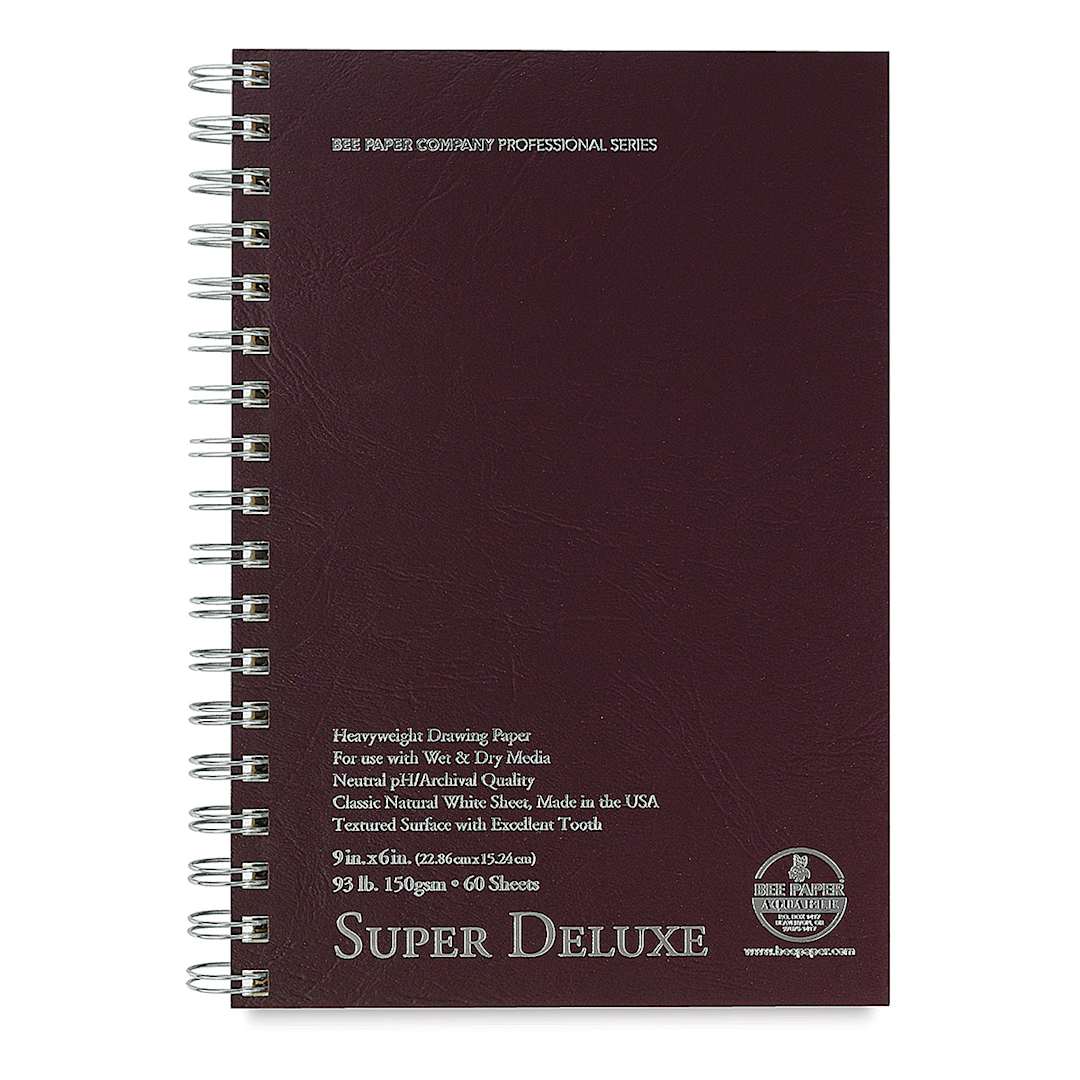 Open in modal - Bee Paper Aquabee Super Deluxe Sketchbook - 9" x 6", 60 Sheets