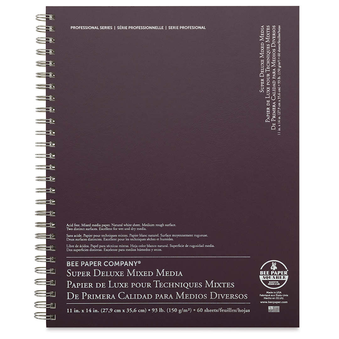 Open in modal - Bee Paper Aquabee Super Deluxe Sketchbook - 14" x 11", 60 Sheets