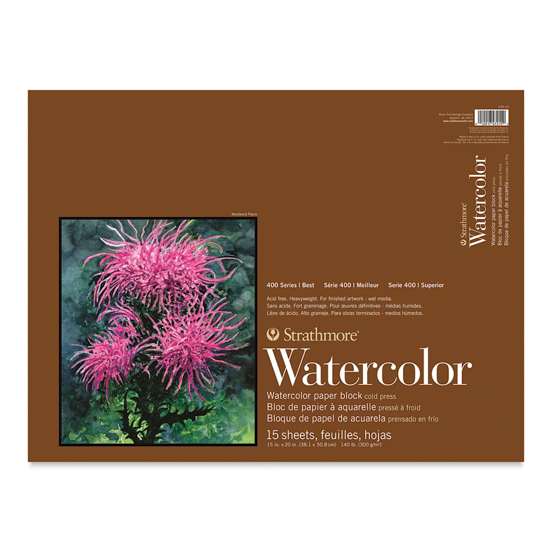 Open in modal - Strathmore 400 Series Watercolor Block - 15" x 20", 15 Sheets