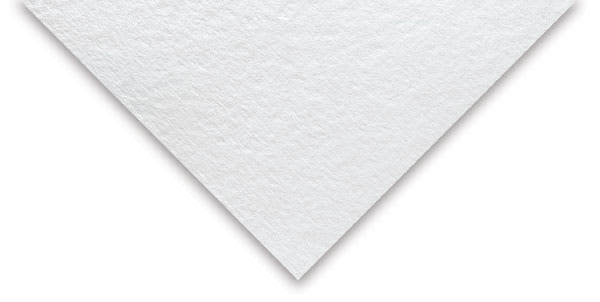 Open in modal - Canson Montval Watercolor Paper - Closeup of corner of Rough paper showing texture and color
