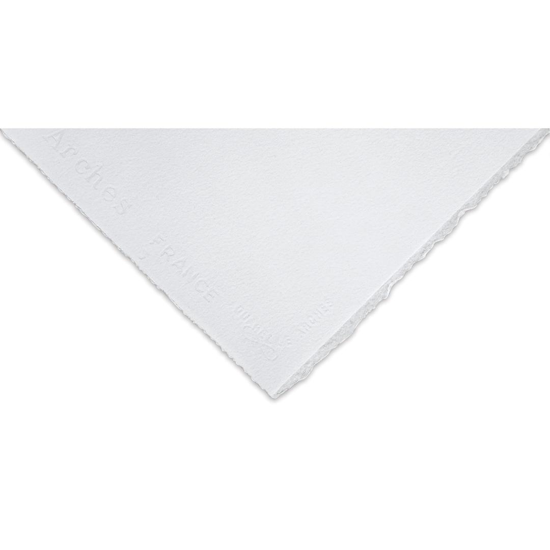 Open in modal - Arches Bright White Watercolor Paper - 22" x 30", Pkg of 3 Sheets, close-up of the sheet