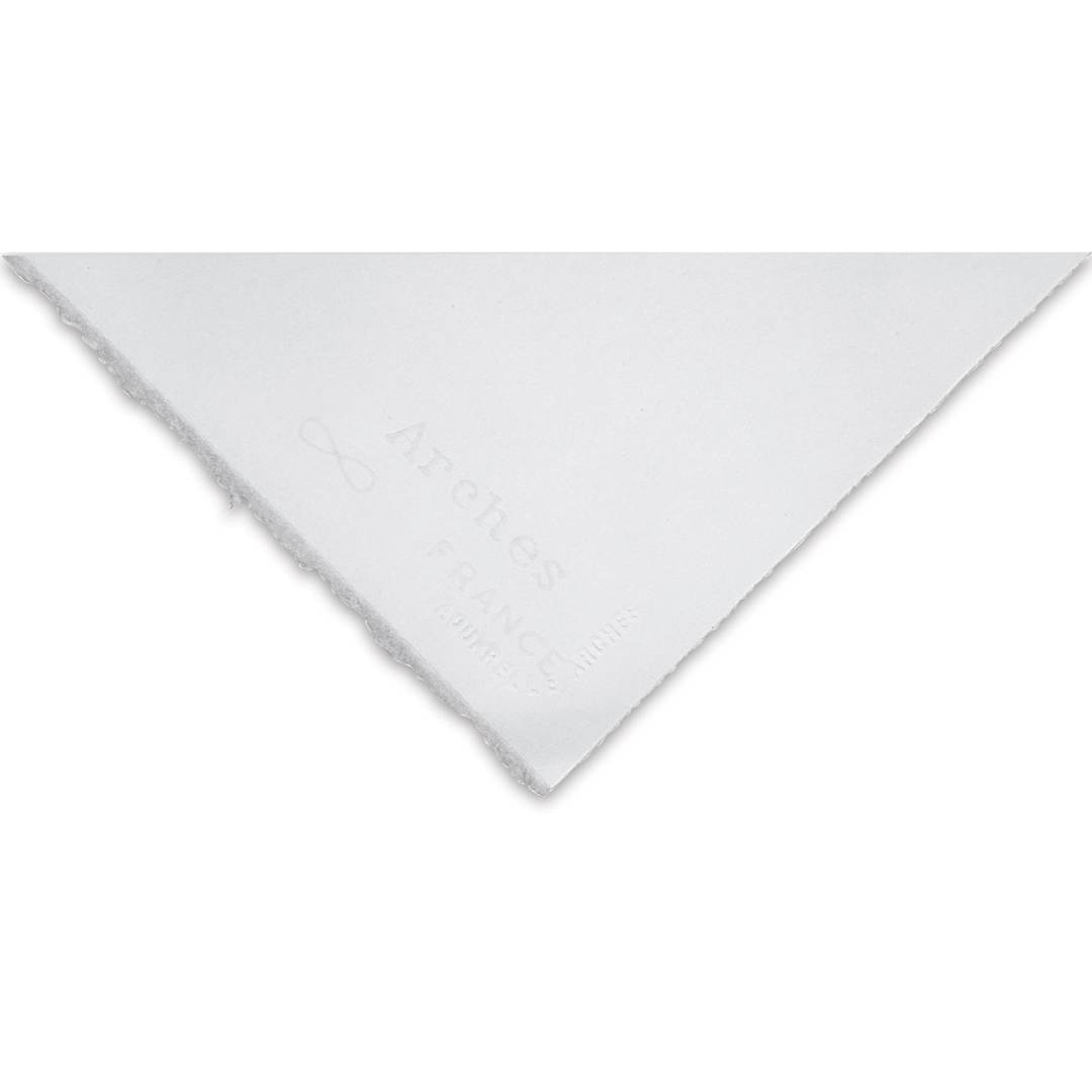 Open in modal - Arches Watercolor Paper - 22" x 30", Bright White, Hot Press, Single Sheet