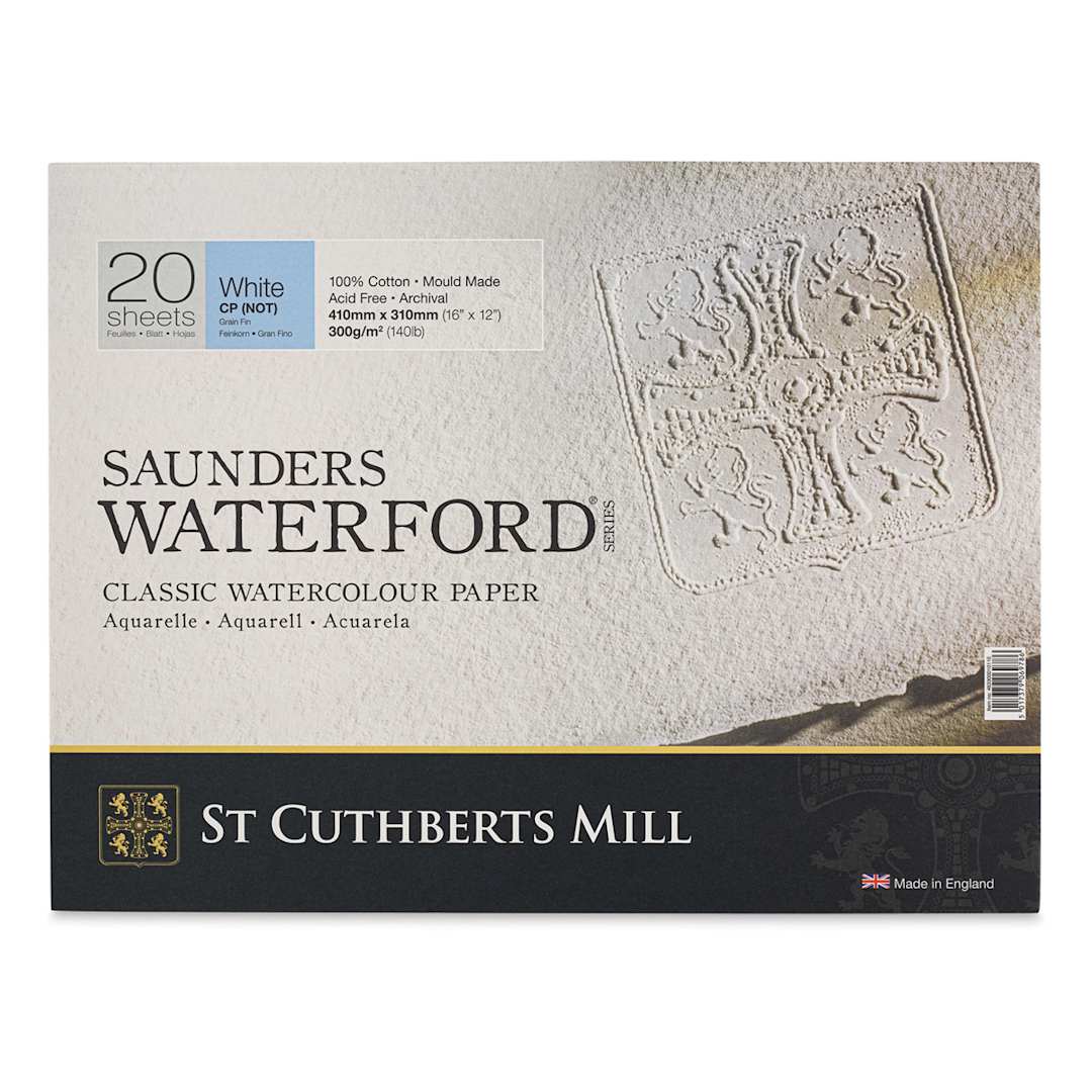 Open in modal - Saunders Waterford Watercolor Block - 12" x 16", Cold Press, 140 lb, 20 Sheets (front cover)