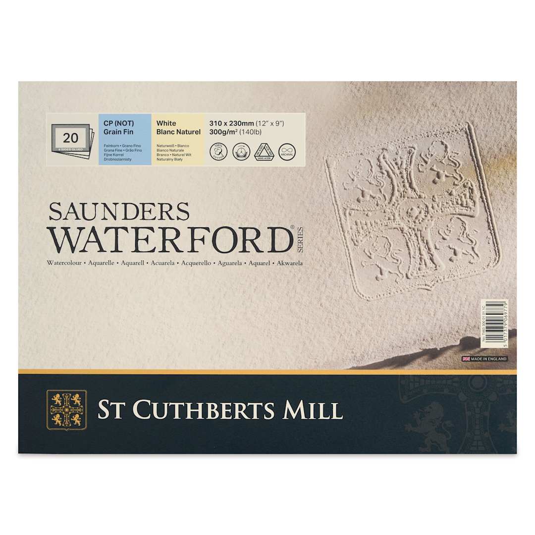 Open in modal - Saunders Waterford Watercolor Blocks - Front cover of 20 sheet Cold Press Block