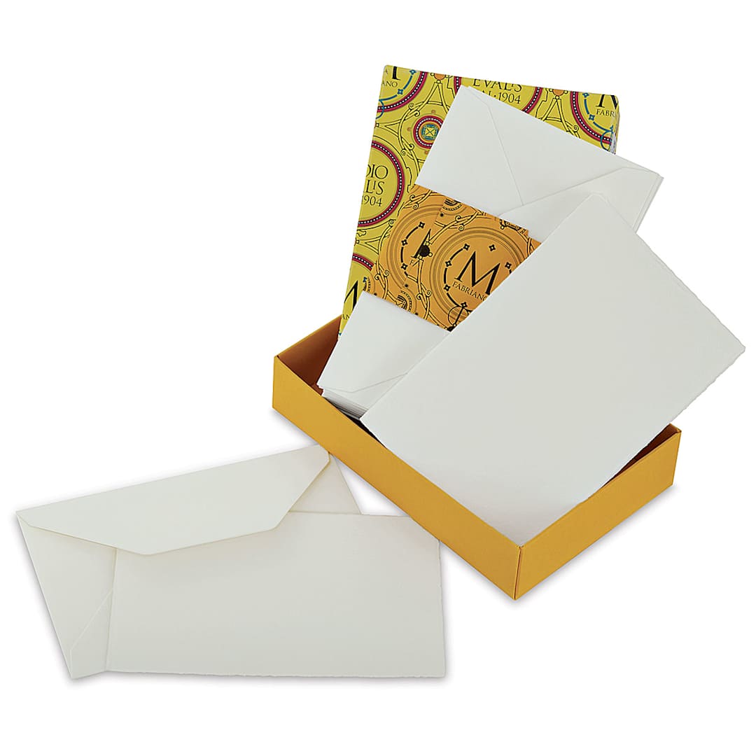 Open in modal - Fabriano Medioevalis Reply Cards and Envelopes - 3-1/2" x 5-1/4", Single, Box of 20