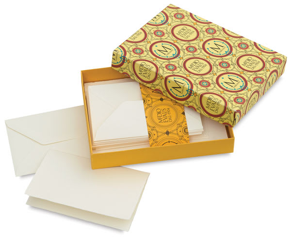 Open in modal - Fabriano Medioevalis Reply Cards and Envelopes - 3-1/2" x 5-1/4", Folded, Box of 20
