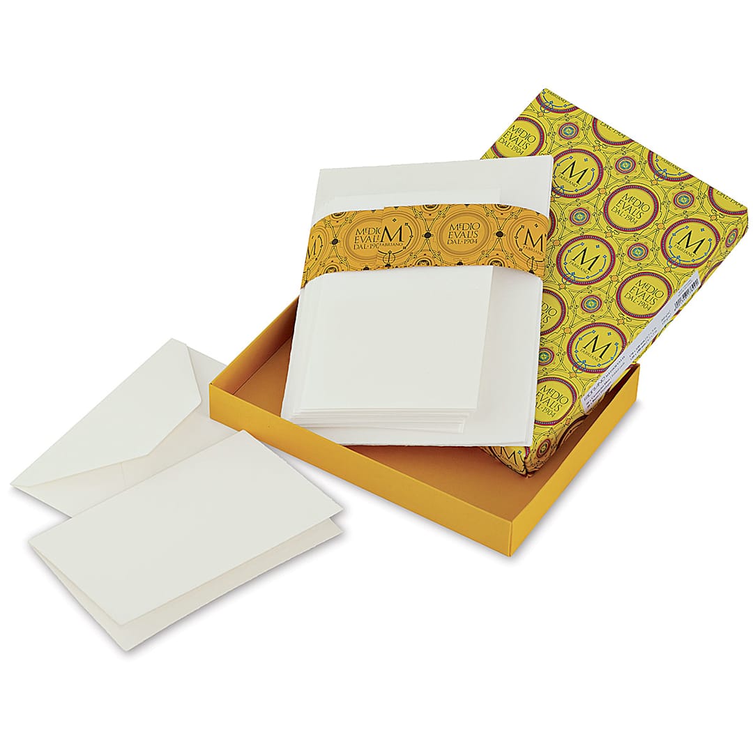 Open in modal - Fabriano Medioevalis Cards and Envelopes - 4-1/2" x 6-3/4", Folded, Box of 20
