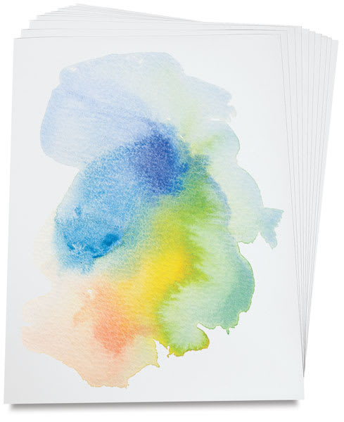 Open in modal - Watercolor Paper, Pkg of 10 Sheets Cold Press 22" x 30" 140lb  Paper with watercolor
