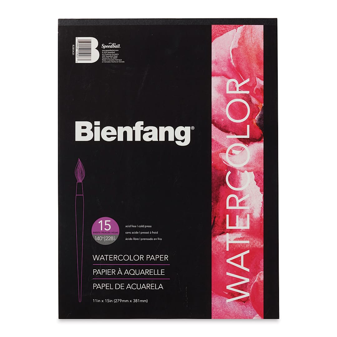 Open in modal - Bienfang Watercolor Pad - 11" x 15", 15 Sheets