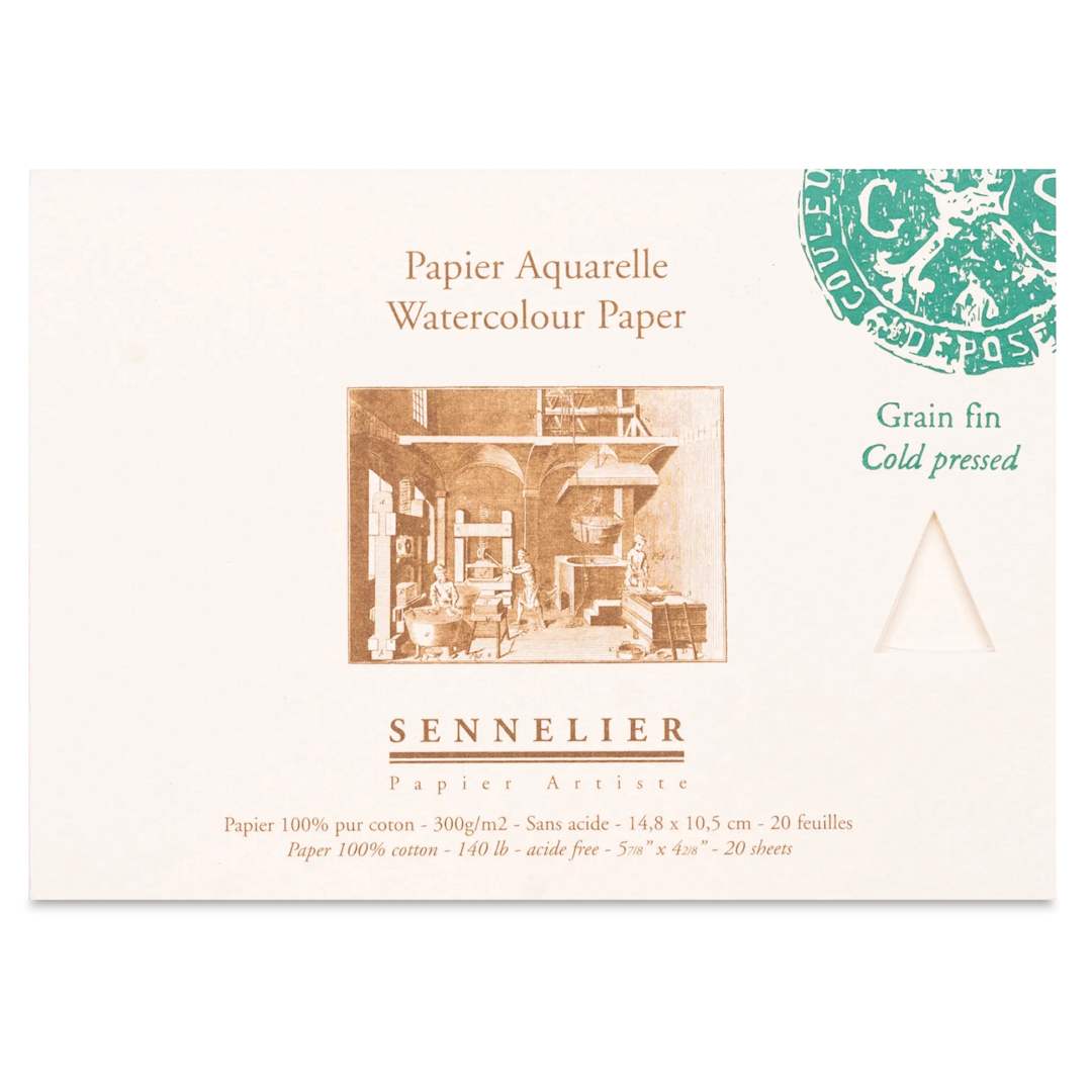 Open in modal - Sennelier Watercolor Block, 20 Sheets, Cold-Press, 5.7 in x 4.25 in
