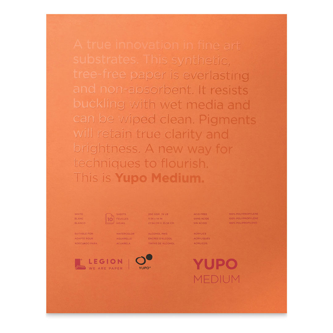 Open in modal - Yupo Synthetic Paper Pad - 11" x 14", Bright White, 10 Sheets