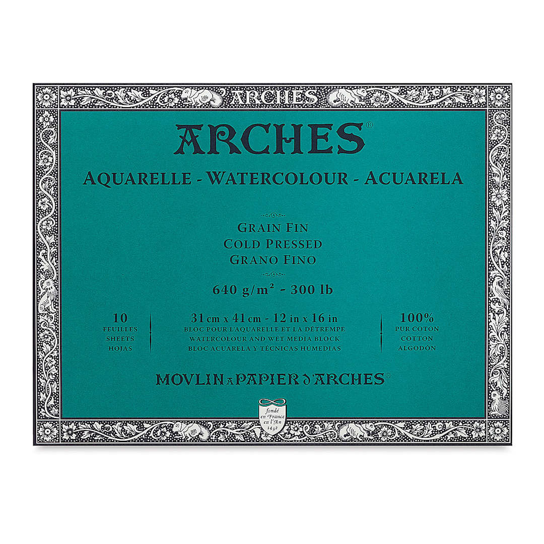 Open in modal - Arches Watercolor Block - Cold Press, 300 lb (640 gsm)