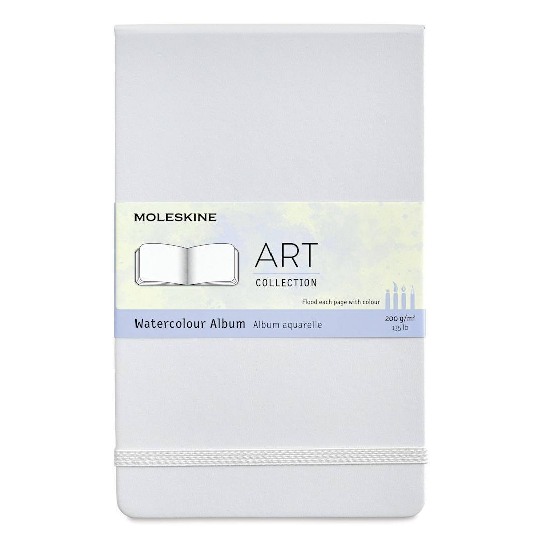 Open in modal - Moleskine Art Collection Watercolor Album - 5" x 8-1/4", Landscape, 72 Pages, Cool Grey (front cover)