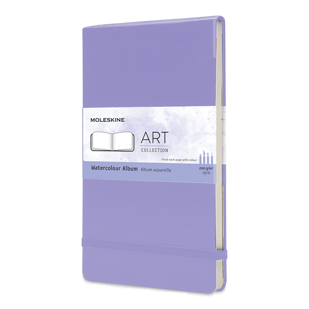 Open in modal - Moleskine Art Collection Watercolor Album - 5" x 8-1/4", Landscape, 72 Pages, Wisteria, front cover