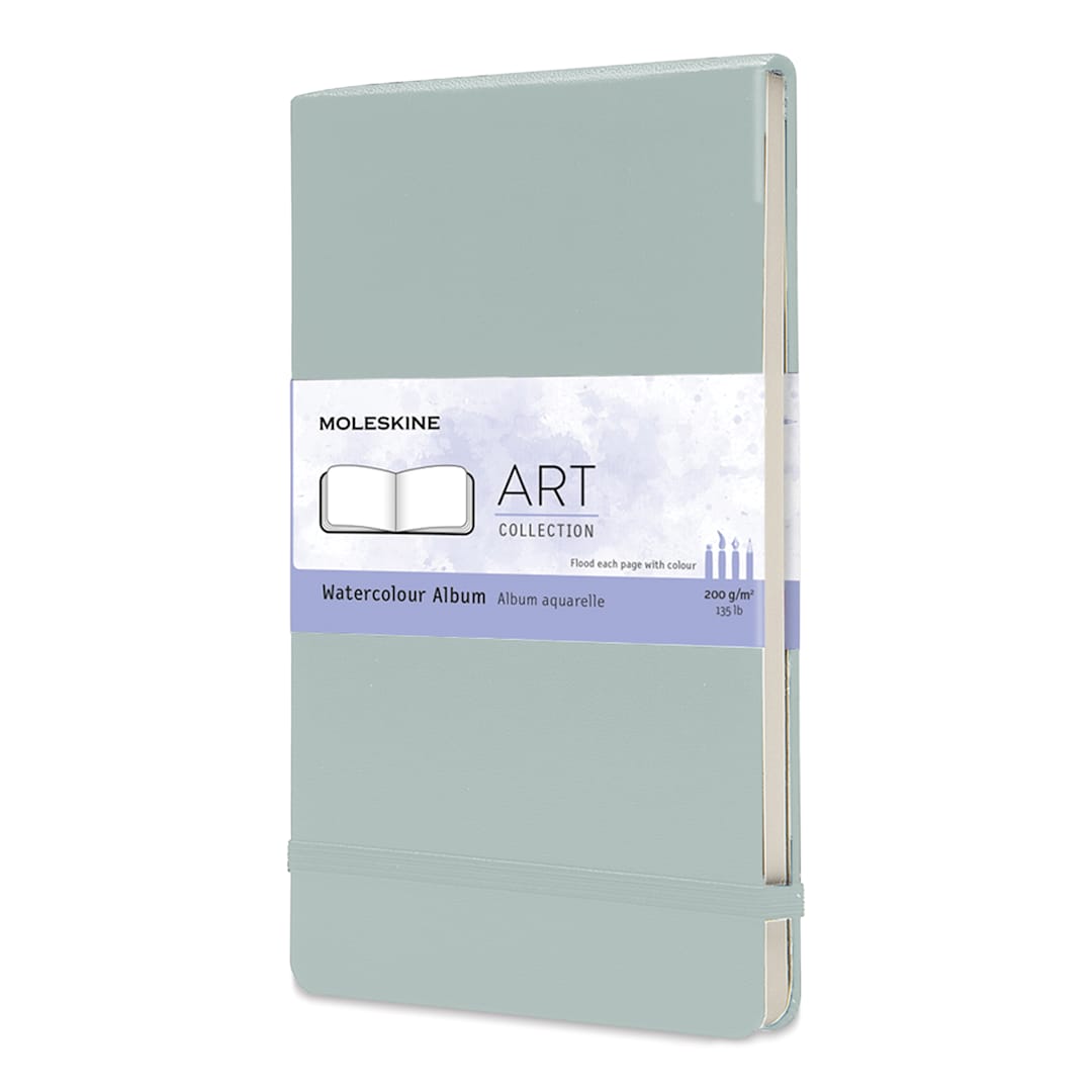 Open in modal - Moleskine Art Collection Watercolor Album - 5" x 8-1/4", Landscape, 72 Pages, Sage, front cover