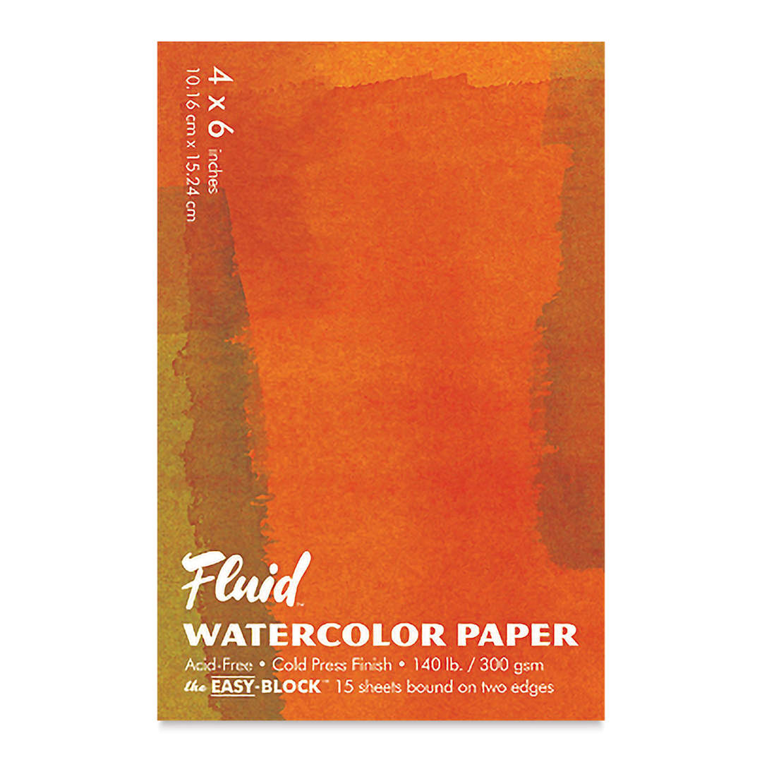 Open in modal - Fluid Easy-Block Watercolor Paper Block - 4" x 6", 15 Sheets