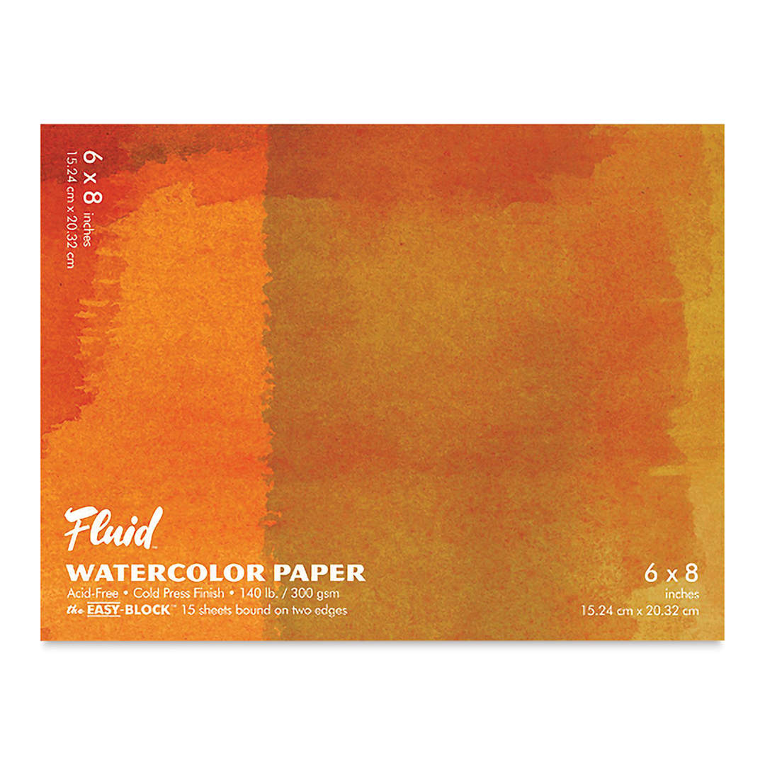 Open in modal - Fluid Easy-Block Watercolor Paper Block - 6" x 8", 15 Sheets