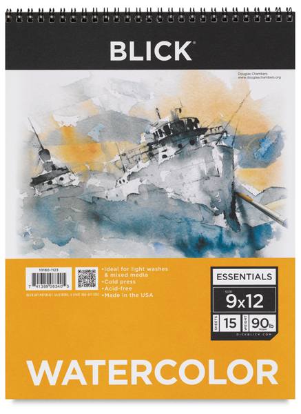 Open in modal - Blick Essentials Watercolor Pads - 15 Sheets, Spiral Bound 9"x12" 