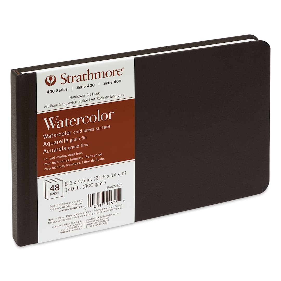 Open in modal - Strathmore 400 Series Watercolor Hardcover Hardbound Art Book - 5-1/2" x 8-1/2", Landscape