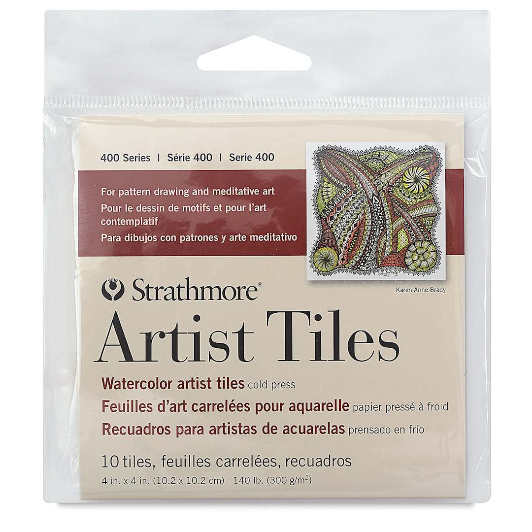Open in modal - Strathmore 400 Series Watercolor Paper Artist Tiles, front of the packaging