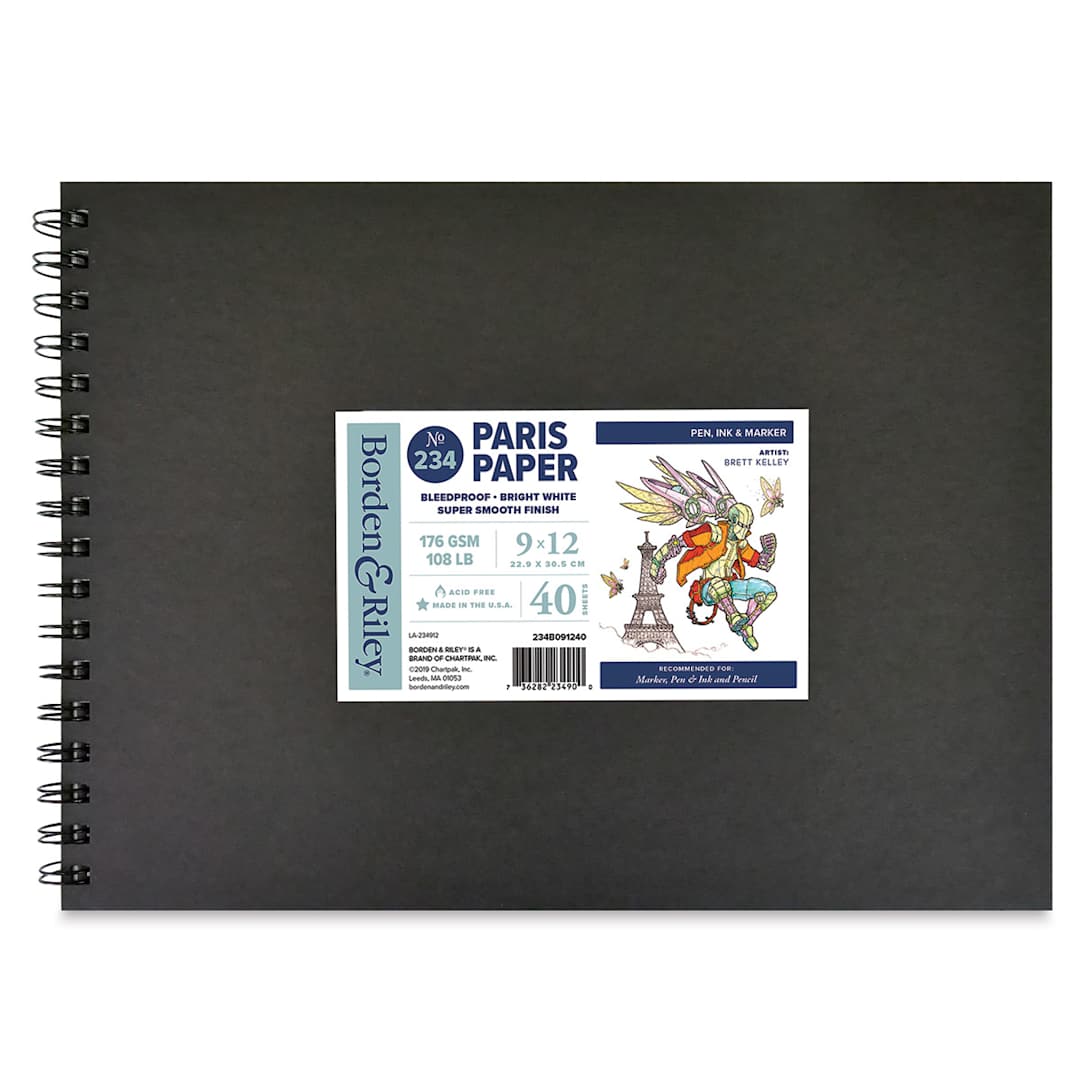 Open in modal - Borden & Riley Paris Paper Sketchbook, front cover