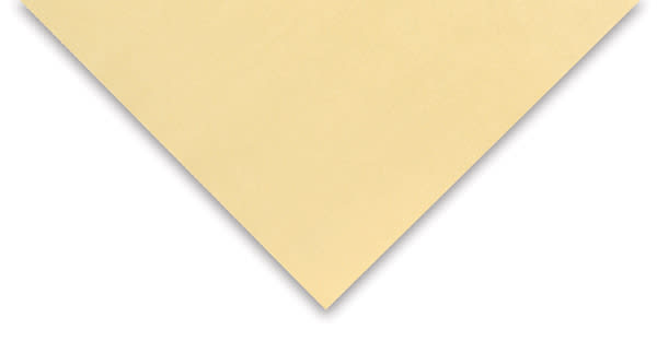 Open in modal - Blick Economy Buff Manila Drawing Paper - Closeup of corner of sheet showing texture and color