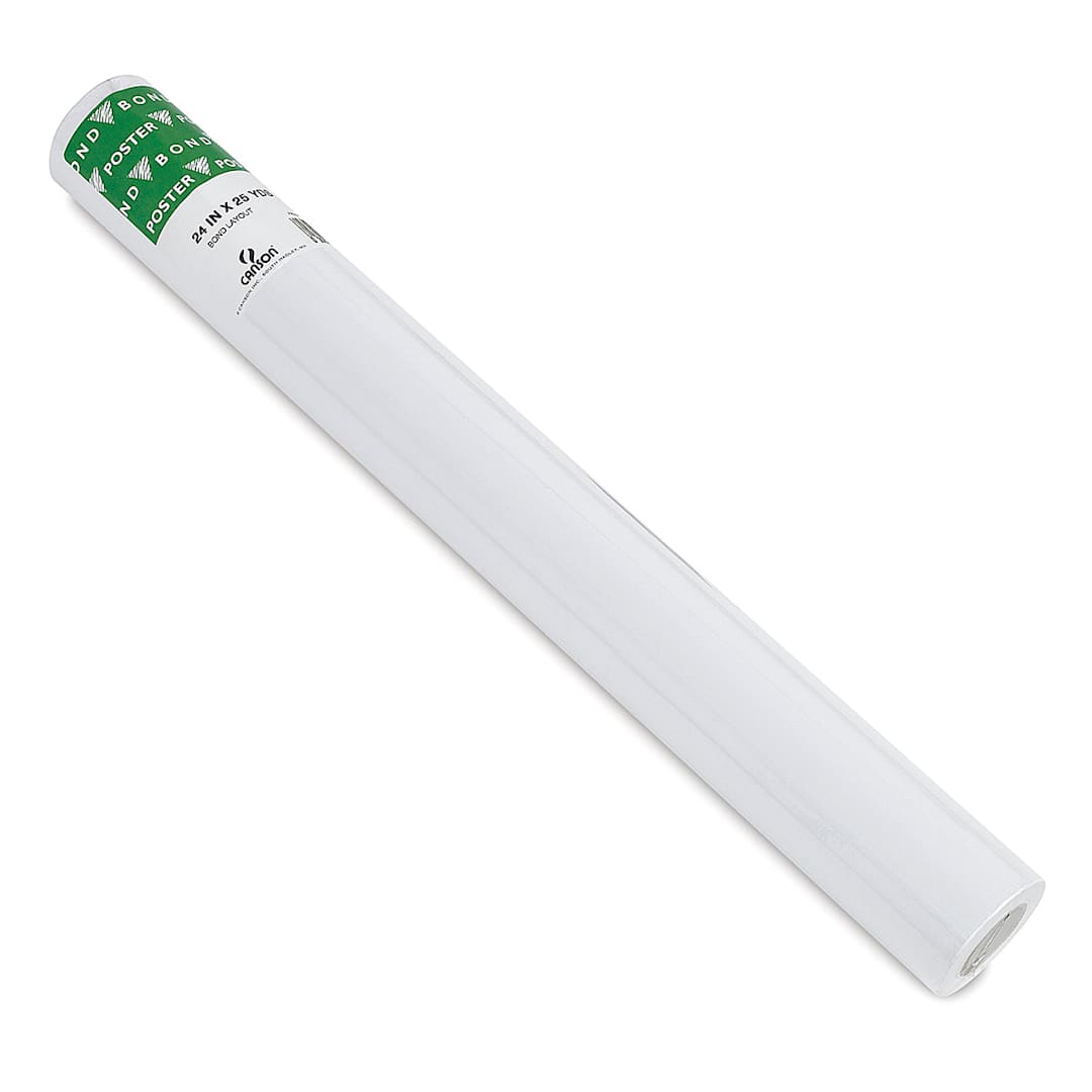 Open in modal - Canson Poster Bond Roll - Angled view of roll with label