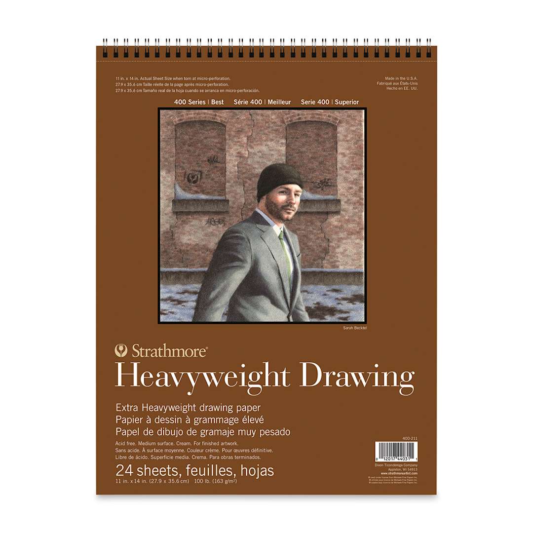 Open in modal - Strathmore Heavyweight Drawing Pad - 11" x 14", 24 sheets, 100 lb (163 gsm)
