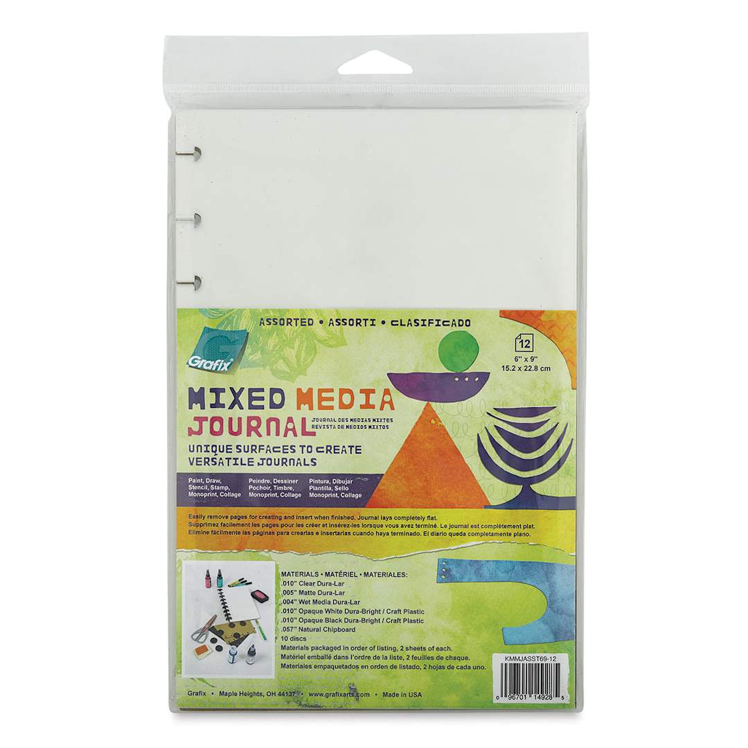 Open in modal - Grafix Mixed Media Journal Kit - 9" x 6" (front of package)