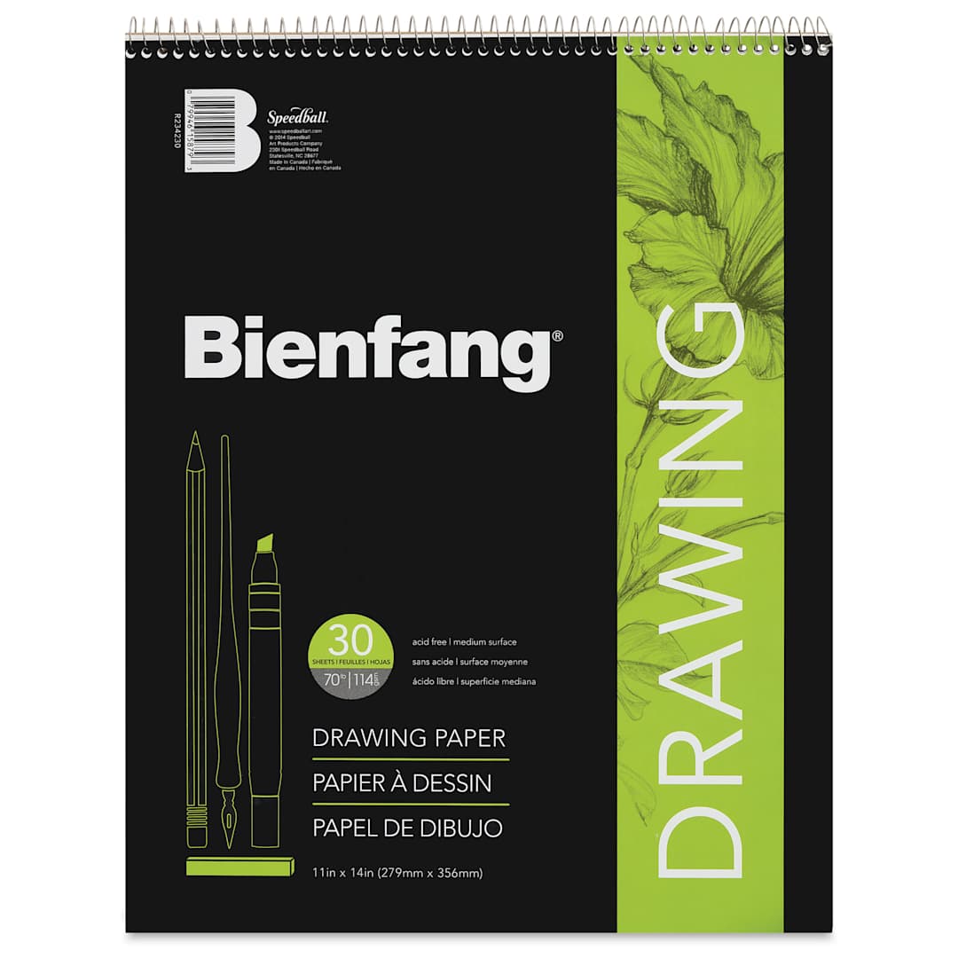 Open in modal - Bienfang Wirebound Drawing Paper Pad - 11" x 14", 30 Sheets
