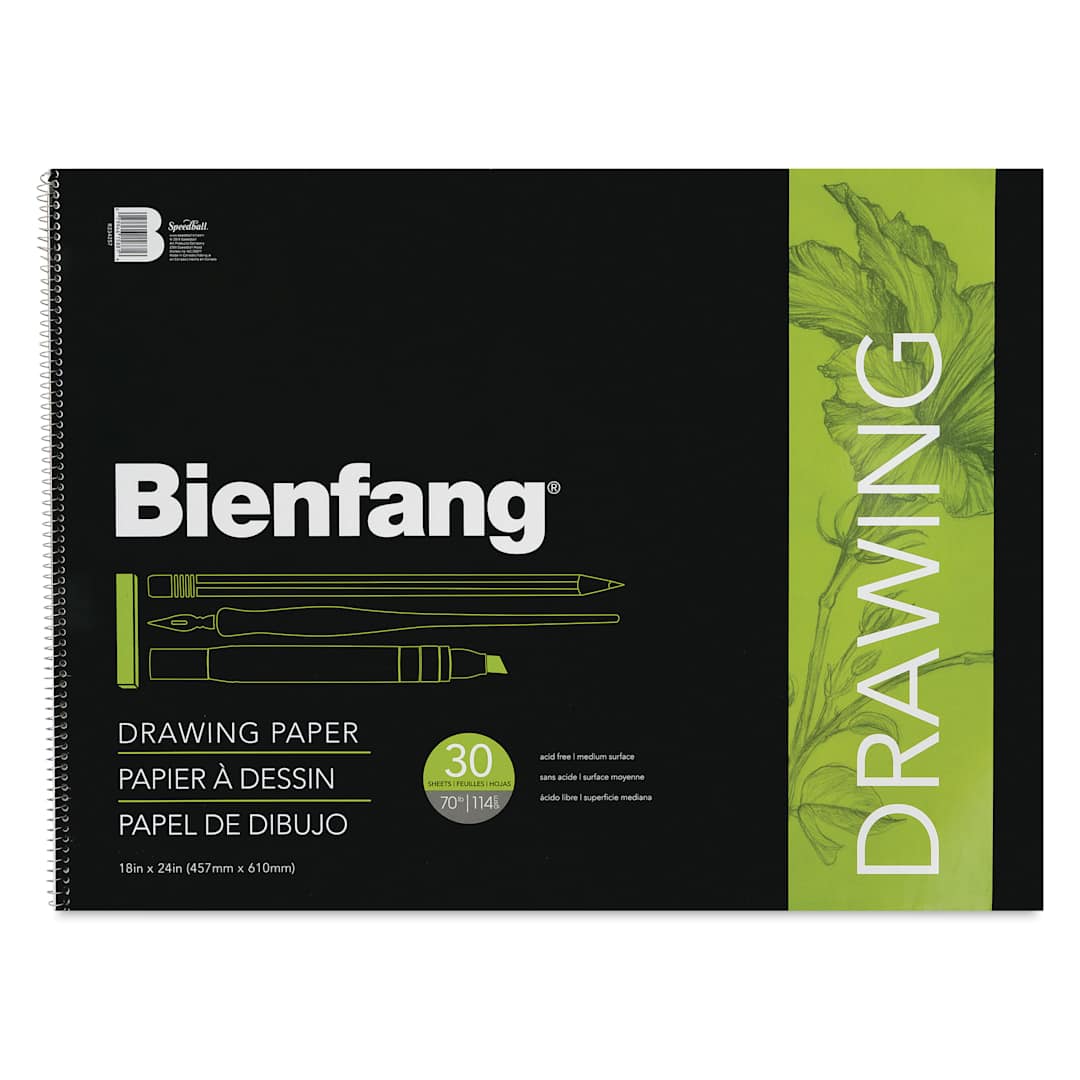 Open in modal - Bienfang Wirebound Drawing Paper Pad - 18" x 24", 30 Sheets