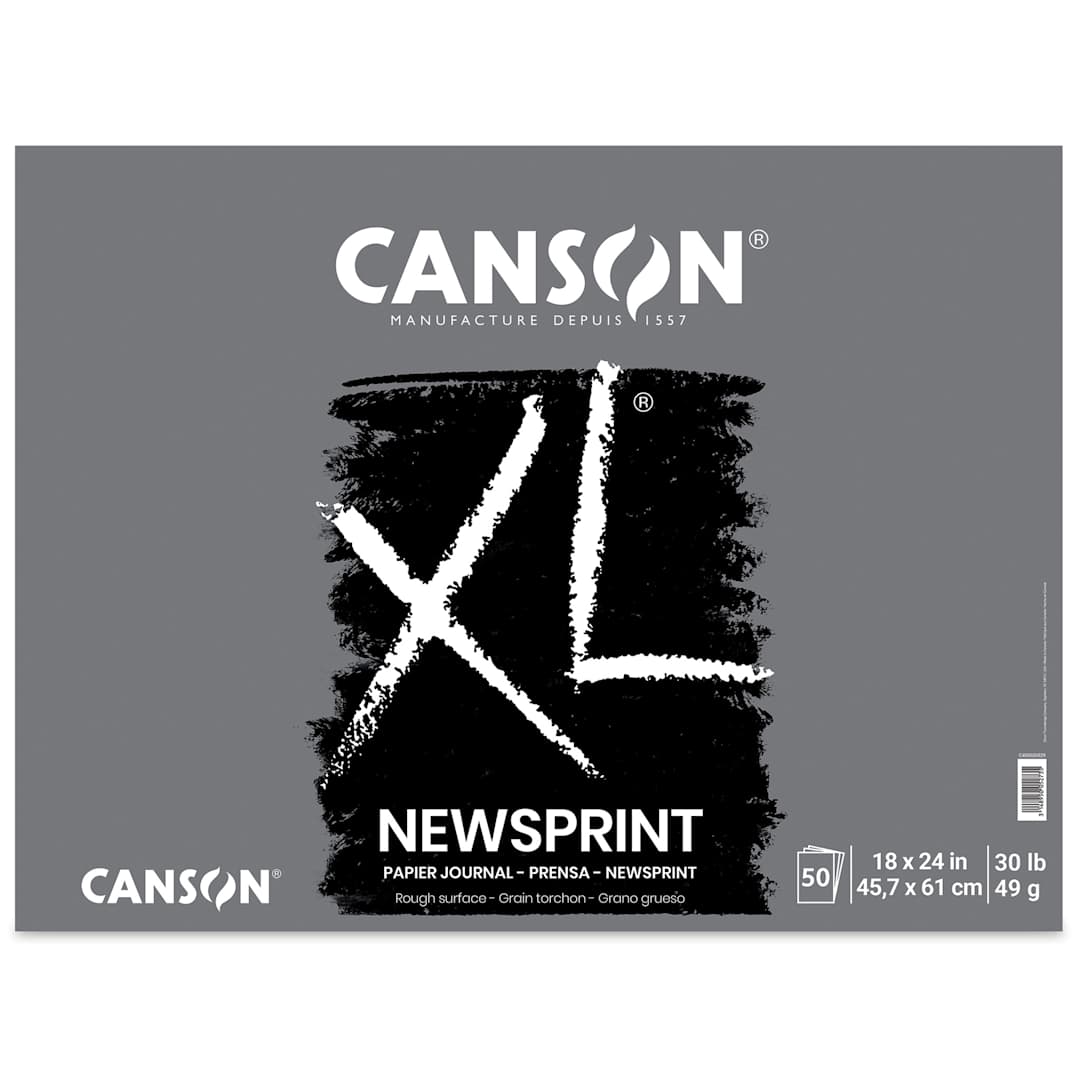 Open in modal - Canson XL Newsprint Pad - 18" x 24", 50 Sheets