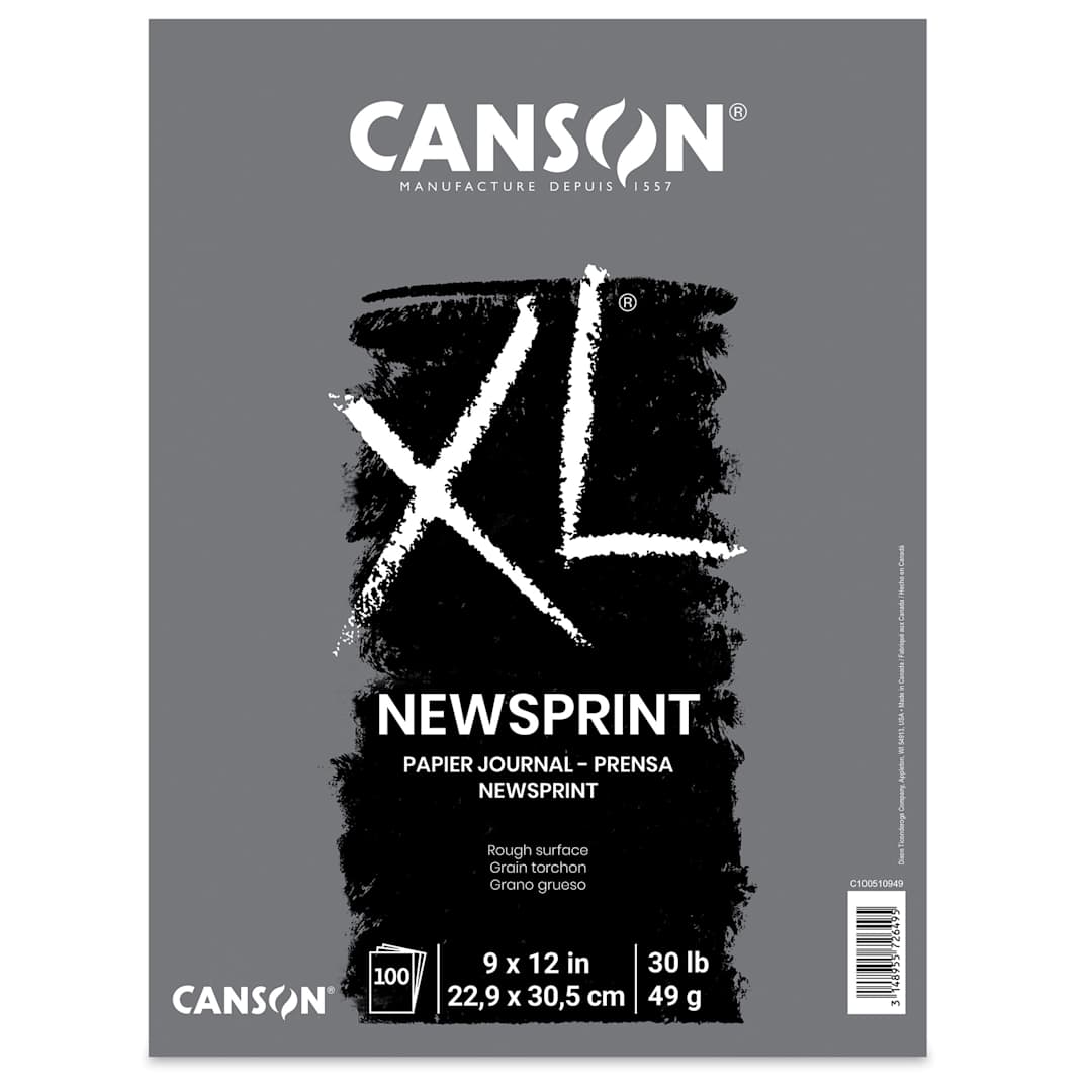 Open in modal - Canson XL Newsprint Pad - 9" x 12", 100 Sheets