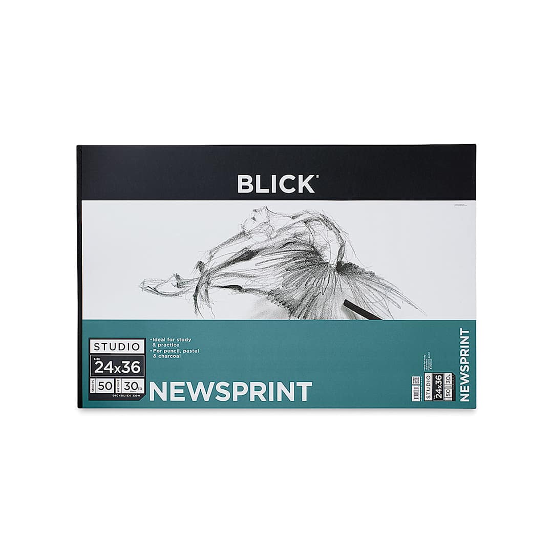 Open in modal - Blick Studio Newsprint Pad - 24" x 36", 50 Sheets