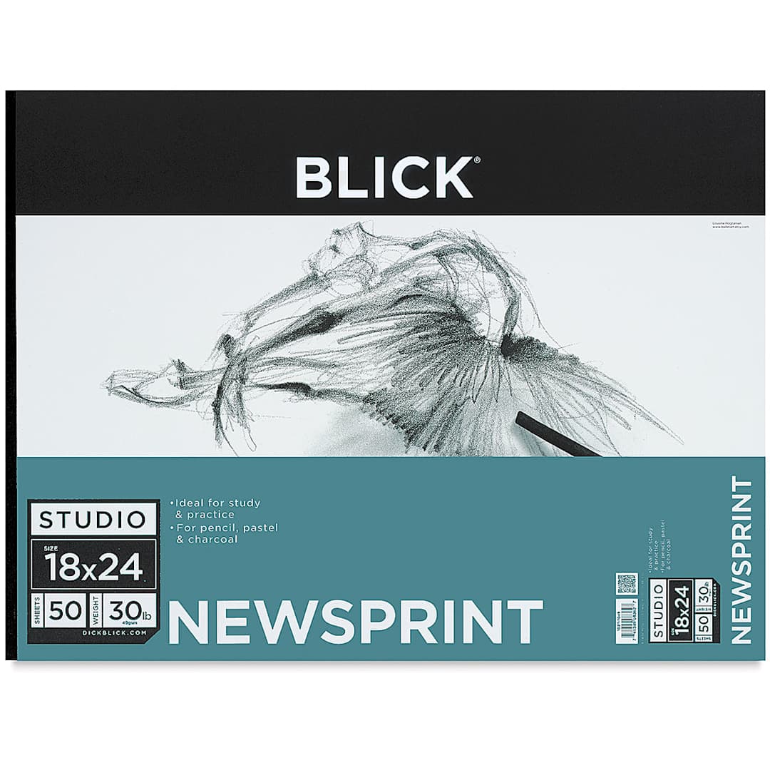 Open in modal - Blick Studio Newsprint Pad - 18" x 24", 50 Sheets