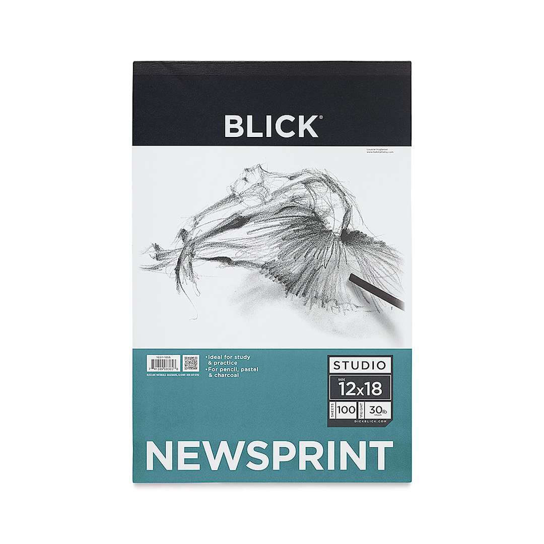 Open in modal - Blick Studio Newsprint Pad - 12" x 18", 100 Sheets