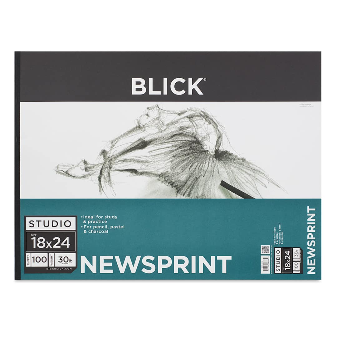 Open in modal - Blick Studio Newsprint Pad - 18" x 24", 100 Sheets