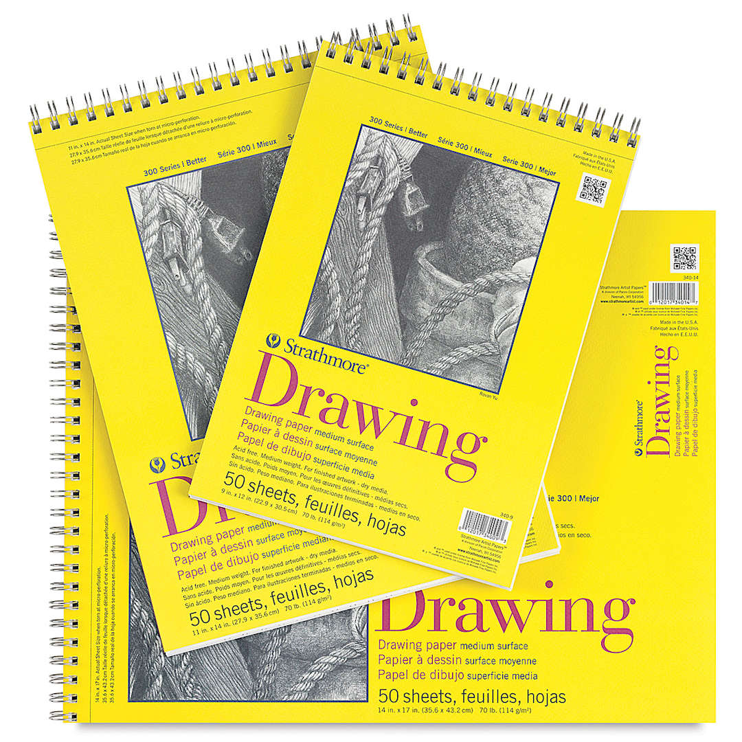 Open in modal - Strathmore 300 Series Drawing Pads - Wire Bound