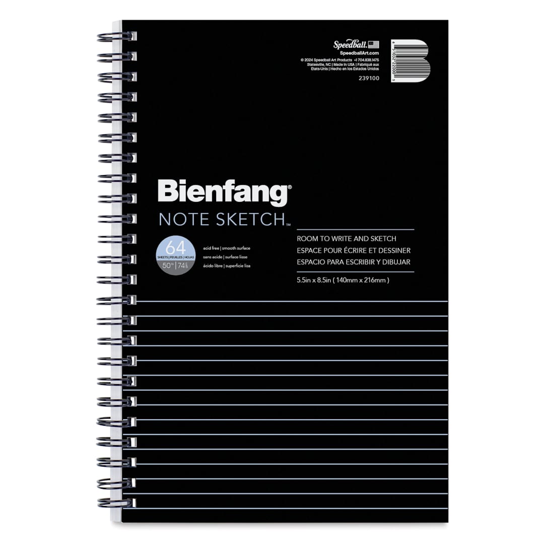 Open in modal - Bienfang Wirebound Notesketch Pad - 5-1/2" x 8-1/2", Horizontal, front cover