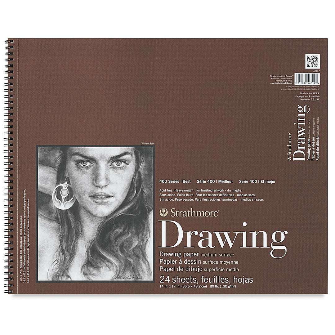 Open in modal - Strathmore 400 Series Drawing Paper Pad - 14" x 17", 24 Sheets